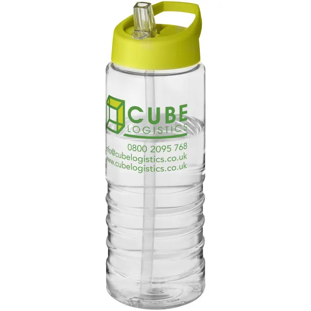 H2O Treble 750 ml spout lid sport bottle - Unbranded White Lime