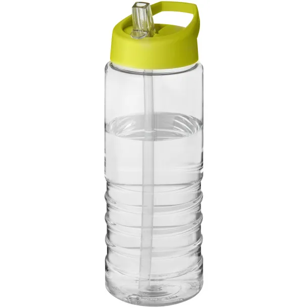 H2O Treble 750 ml spout lid sport bottle - Unbranded White Lime