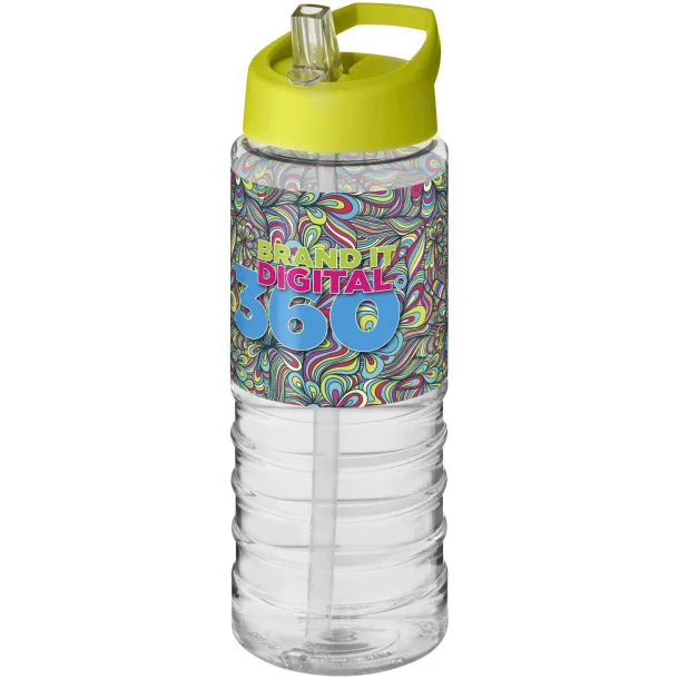 H2O Treble 750 ml spout lid sport bottle - Unbranded White Lime