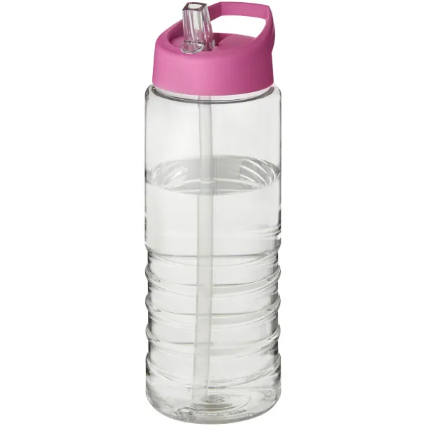 H2O Treble 750 ml spout lid sport bottle - Unbranded White Transparent pink