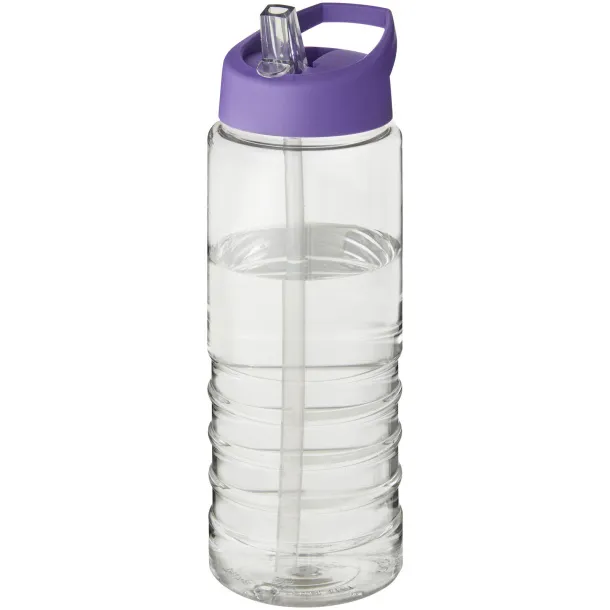 H2O Treble 750 ml spout lid sport bottle - Unbranded White Purple