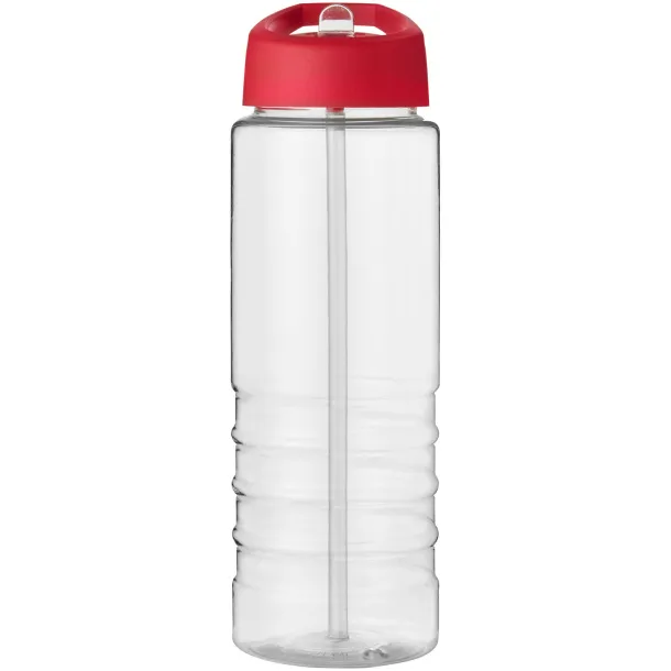 H2O Treble 750 ml spout lid sport bottle - Unbranded White Red