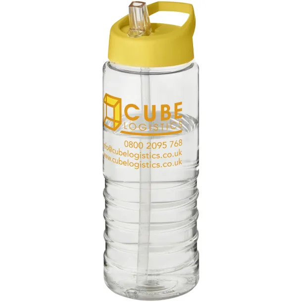 H2O Treble 750 ml spout lid sport bottle White Yellow