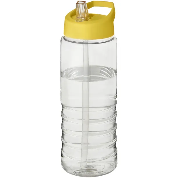 H2O Treble 750 ml spout lid sport bottle - Unbranded White Yellow