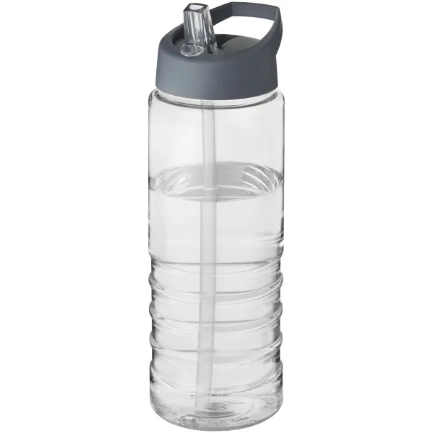 H2O Treble 750 ml spout lid sport bottle - Unbranded White Storm grey