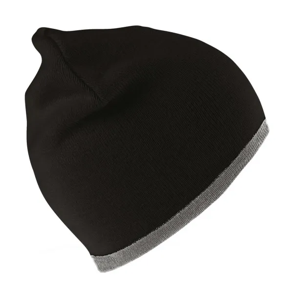  Reversible Fashion Fit Hat - Result Winter Essentials Black Siva