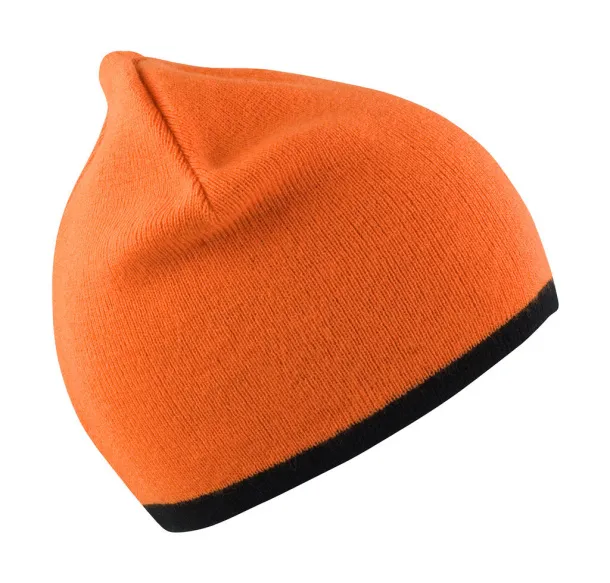  Reversible Fashion Fit Hat - Result Winter Essentials Bright Orange Black