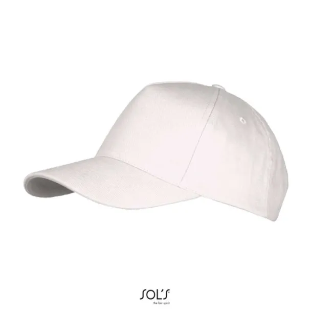 SOL'S LONG BEACH 5 PANEL CAP - SOL'S White