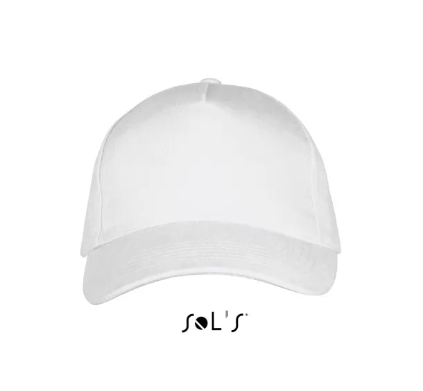 SOL'S LONG BEACH 5 PANEL CAP - SOL'S White