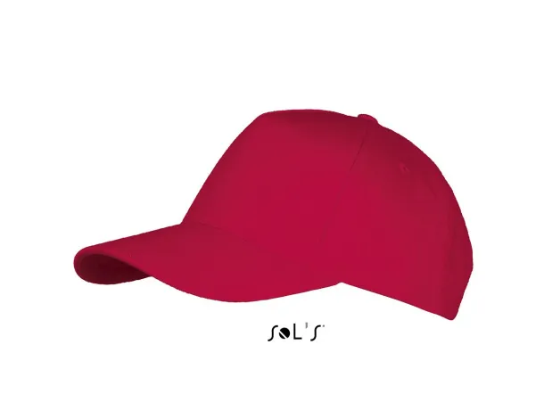 SOL'S LONG BEACH 5 PANEL CAP - SOL'S Red