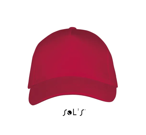 SOL'S LONG BEACH 5 PANEL CAP - SOL'S Red