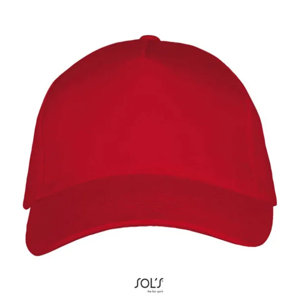 SOL'S LONG BEACH 5 PANEL CAP - SOL'S Red