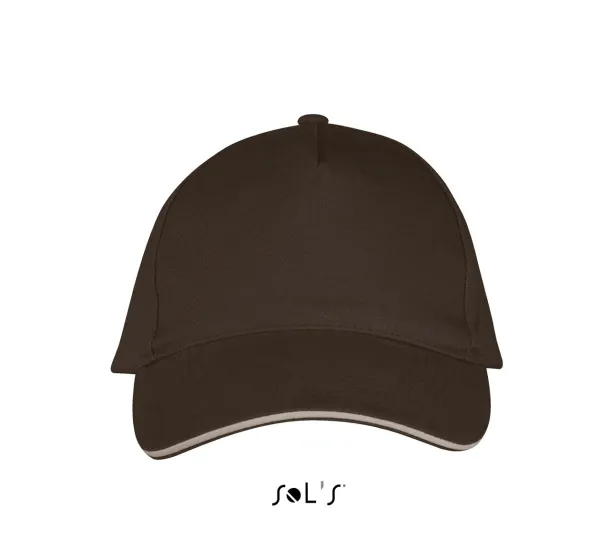 SOL'S LONG BEACH 5 PANEL CAP - SOL'S Chocolate Beige