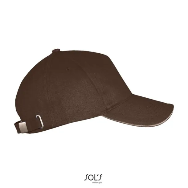 SOL'S LONG BEACH 5 PANEL CAP - SOL'S Chocolate Beige