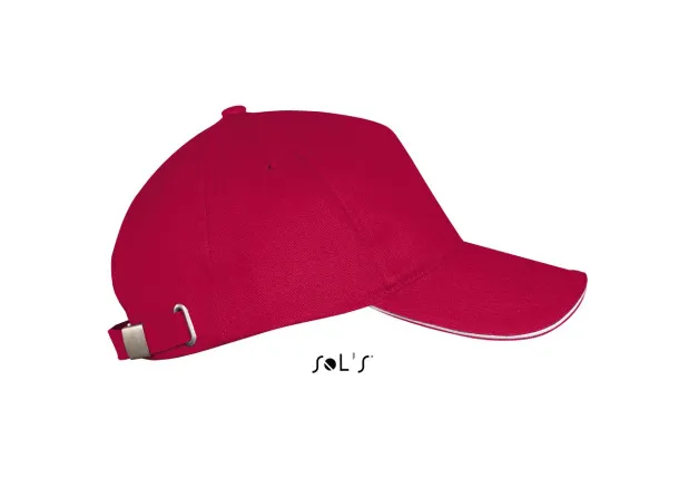 SOL'S LONG BEACH 5 PANEL CAP - SOL'S Red White