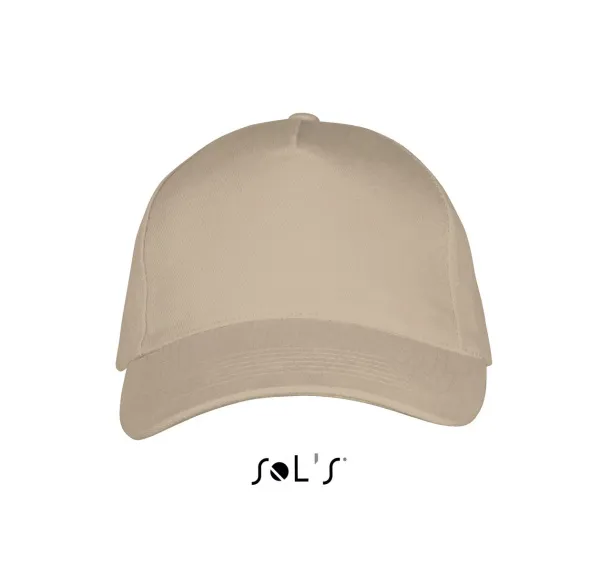 SOL'S LONG BEACH 5 PANEL CAP - SOL'S Beige