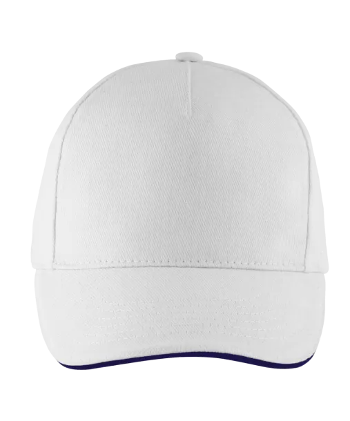 SOL'S LONG BEACH 5 PANEL CAP - SOL'S White French Navy