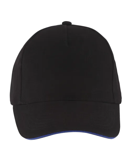 SOL'S LONG BEACH 5 PANEL CAP - SOL'S Black Kraljevski plava