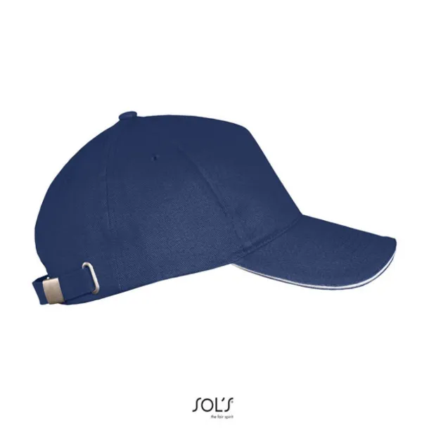 SOL'S LONG BEACH 5 PANEL CAP - SOL'S French Navy White