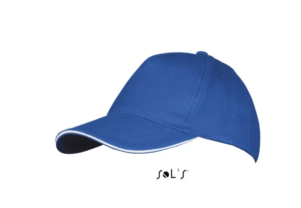 SOL'S LONG BEACH 5 PANEL CAP - SOL'S Royal blue White