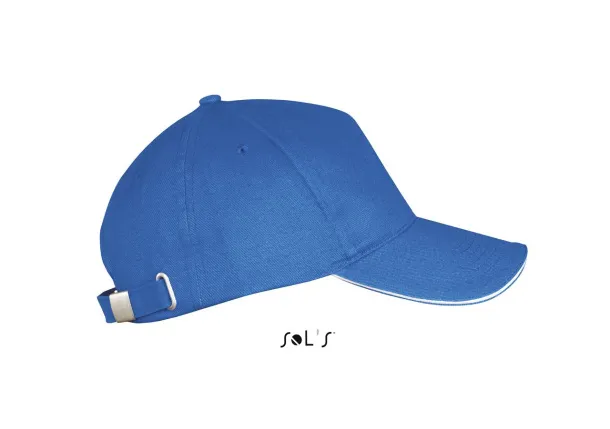 SOL'S LONG BEACH 5 PANEL CAP - SOL'S Royal blue White