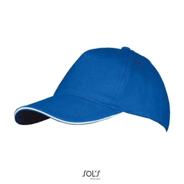 SOL'S LONG BEACH 5 PANEL CAP - SOL'S Royal blue White