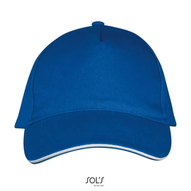 SOL'S LONG BEACH 5 PANEL CAP - SOL'S Royal blue White