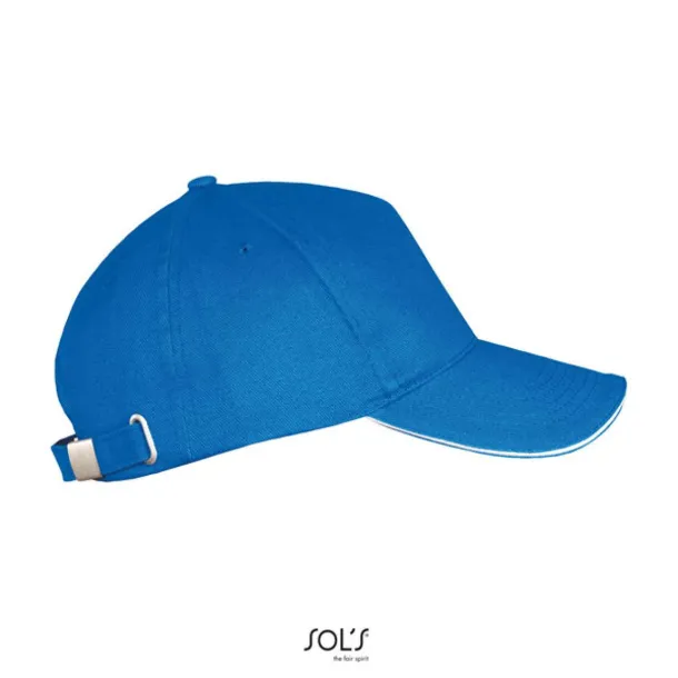 SOL'S LONG BEACH 5 PANEL CAP - SOL'S Royal blue White