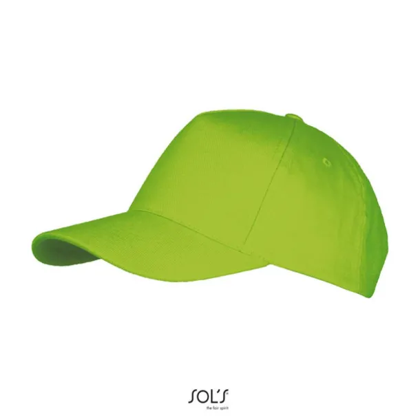 SOL'S LONG BEACH 5 PANEL CAP - SOL'S Lime