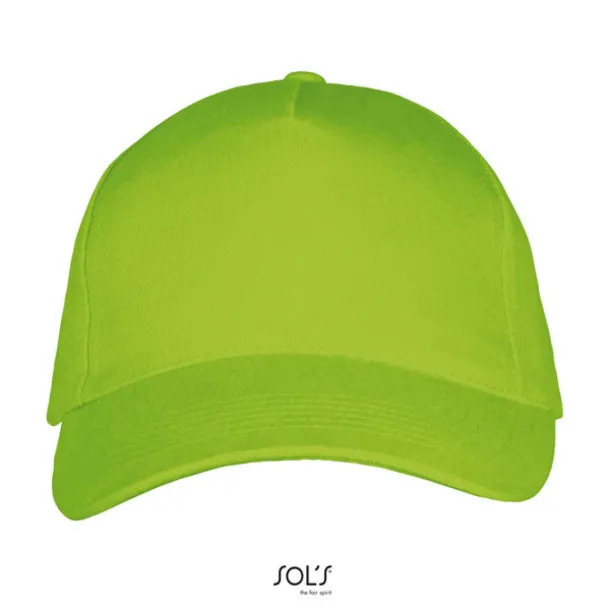 SOL'S LONG BEACH 5 PANEL CAP - SOL'S Limeta