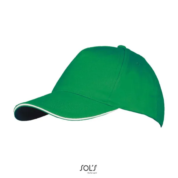 SOL'S LONG BEACH 5 PANEL CAP - SOL'S Kelly Green White