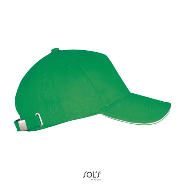 SOL'S LONG BEACH 5 PANEL CAP - SOL'S Kelly Green White