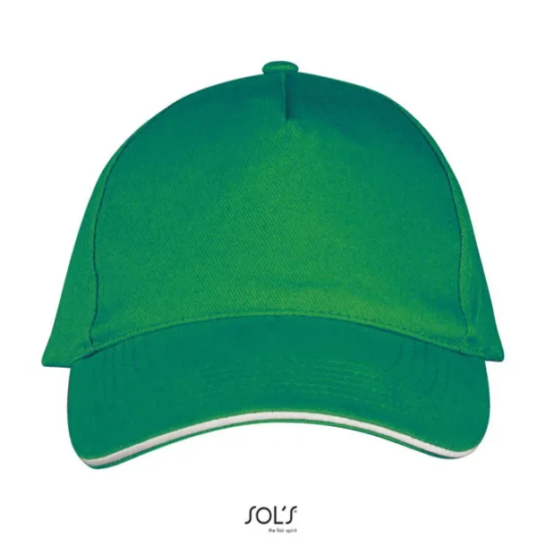 SOL'S LONG BEACH 5 PANEL CAP - SOL'S Kelly Green White