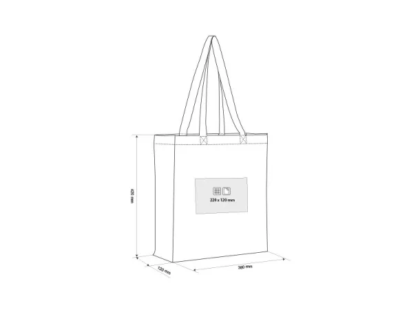 BAZAR cotton shopping bag, 150 g/m2 - BRUNO Cream Bež