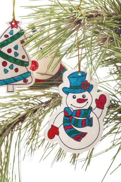 Andoya colouring Christmas tree ornaments, 3 pcs Natural