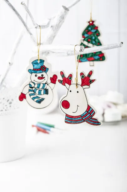 Andoya colouring Christmas tree ornaments, 3 pcs Natural