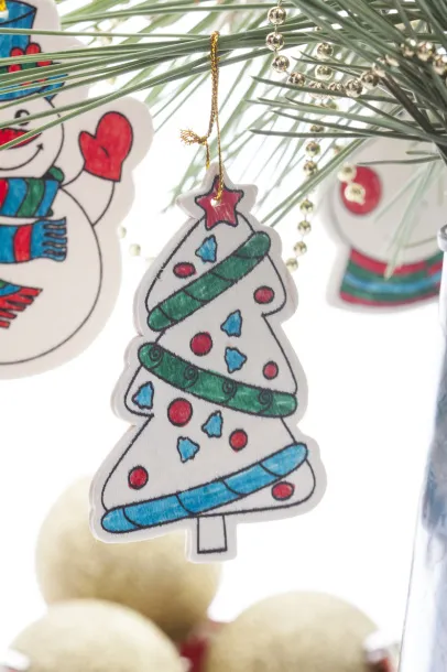 Andoya colouring Christmas tree ornaments, 3 pcs Natural