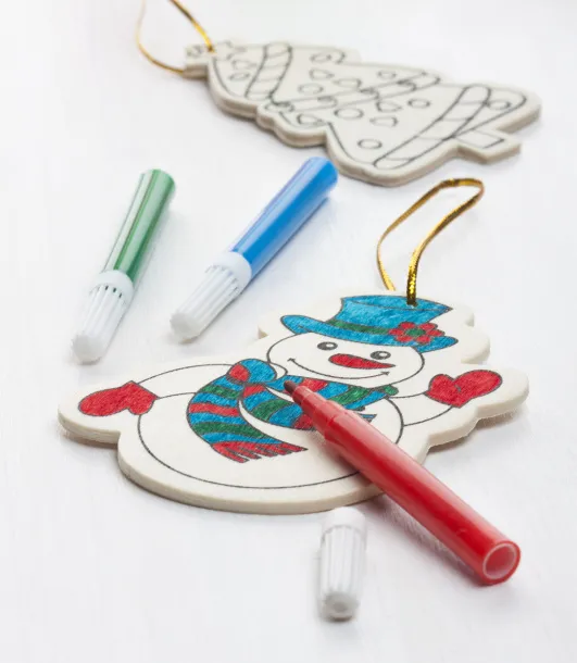 Andoya colouring Christmas tree ornaments, 3 pcs Natural