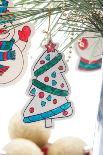 Andoya colouring Christmas tree ornaments, 3 pcs Natural