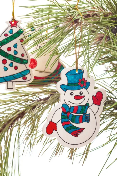 Andoya colouring Christmas tree ornaments, 3 pcs Natural
