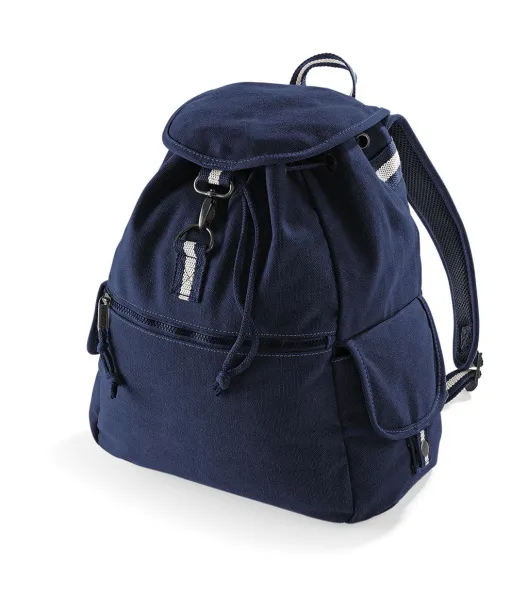  Vintage Canvas Backpack - Quadra Vintage Oxford Navy