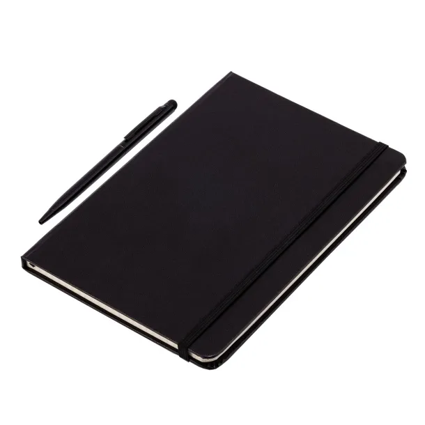 ABRANTES set of scrapbook and ballpoint pen Black