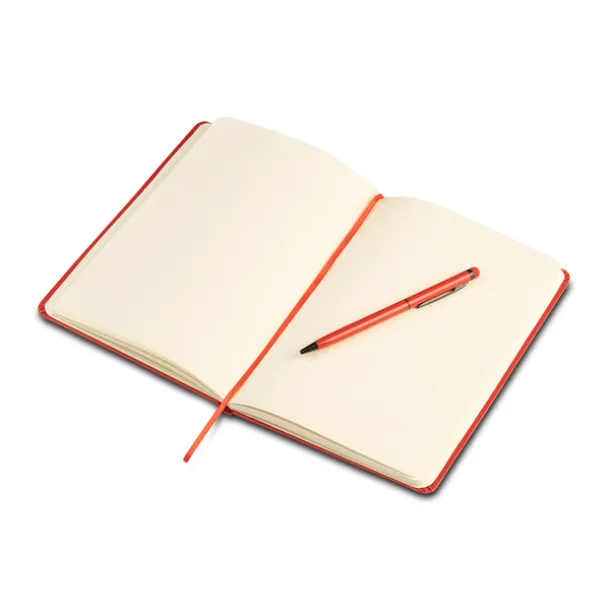 ABRANTES set notes i kemijska olovka, cca A5 Crvena