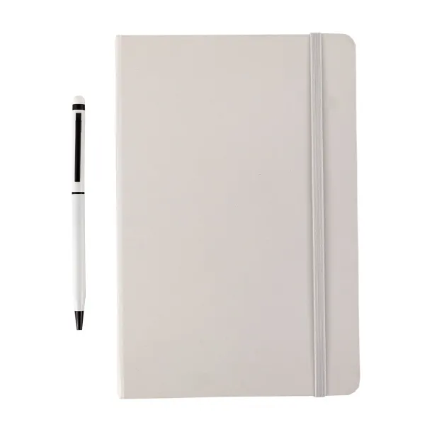 ABRANTES set of scrapbook and ballpoint pen White