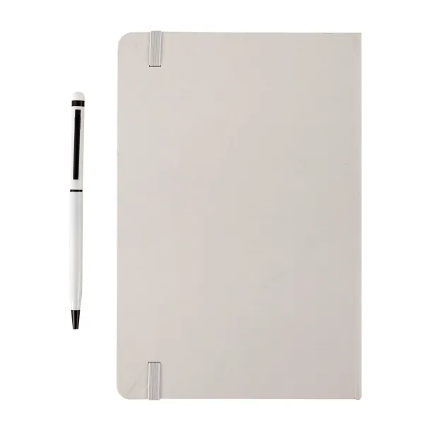 ABRANTES set of scrapbook and ballpoint pen White