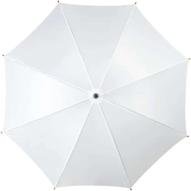 Kyle 23" auto open umbrella wooden shaft and handle - Unbranded White