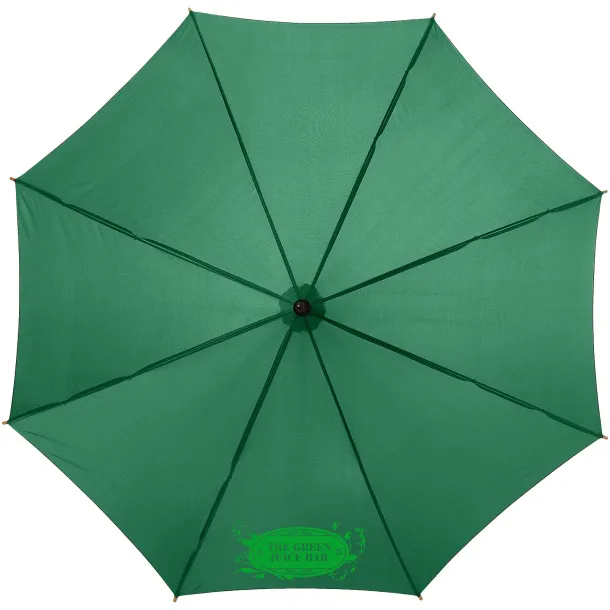 Kyle 23" auto open umbrella wooden shaft and handle - Unbranded Green