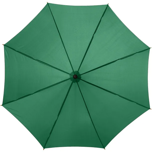 Kyle 23" auto open umbrella wooden shaft and handle - Unbranded Green