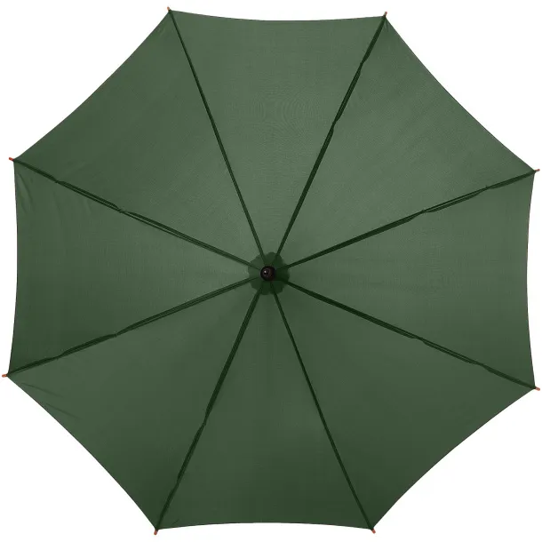 Kyle 23" auto open umbrella wooden shaft and handle - Unbranded Forest green