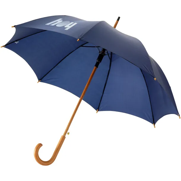 Kyle 23" auto open umbrella wooden shaft and handle - Unbranded Navy Blue